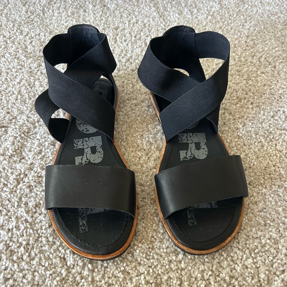 SOREL Black Strappy Ella Sandals
